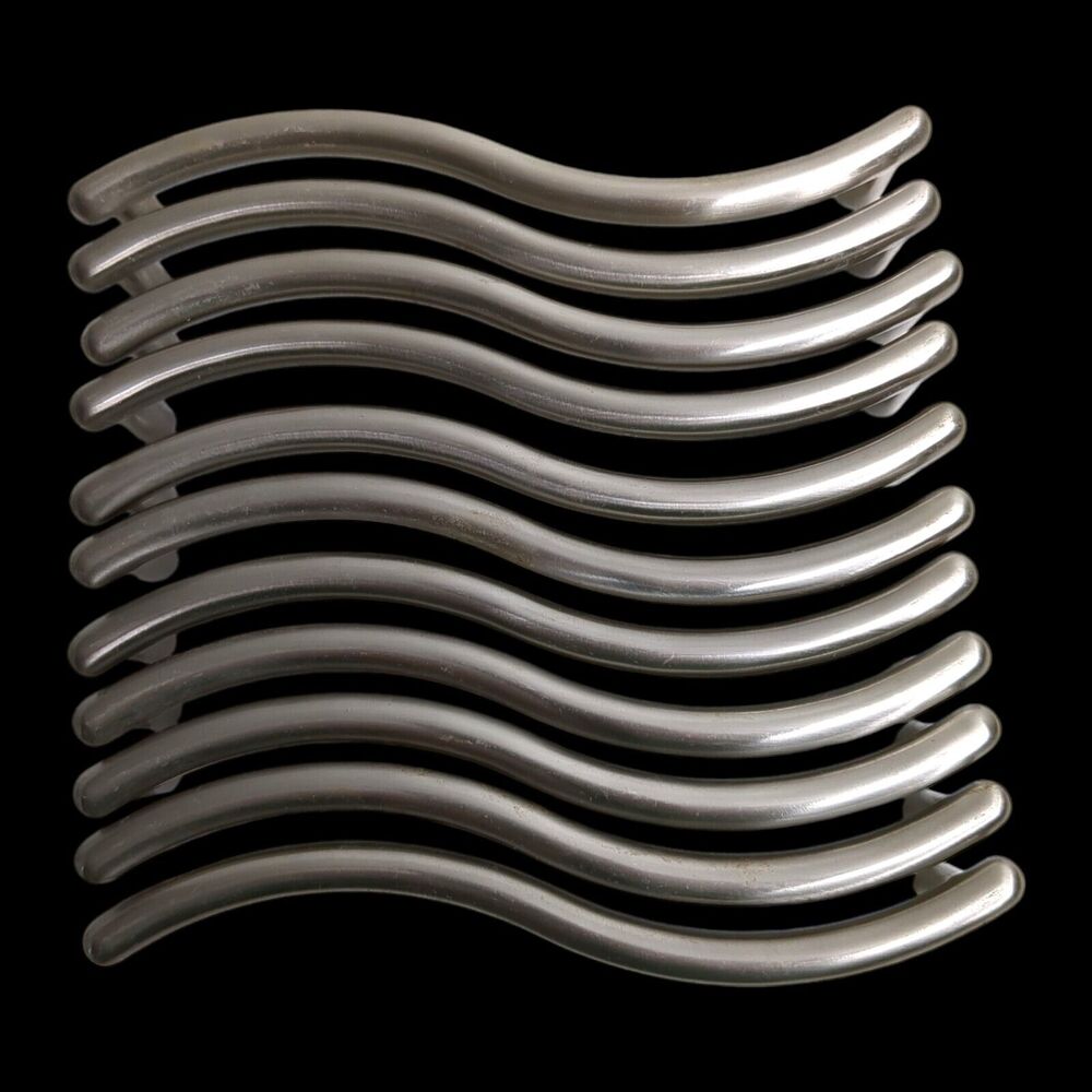 11 Kitchen Drawer Pull Handles 5.5” Long 5” Between Screws Brushed Nickel Silver